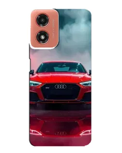 Чехол для Motorola MOTO G04 с картинкой «Audi RS — красный стиль»