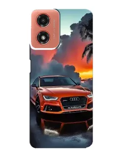 Чехол для Motorola MOTO G04 с картинкой «Audi — закат»