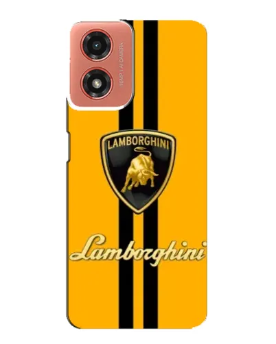 Чехол для Motorola MOTO G04 с картинкой «Lamborghini Stripe желтый»