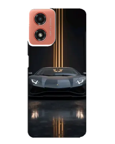 Чехол для Motorola MOTO G04 с картинкой «Lamborghini золотые линии»