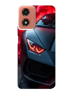 Чехол для Motorola MOTO G04 с картинкой «Lamborghini красное сияние»