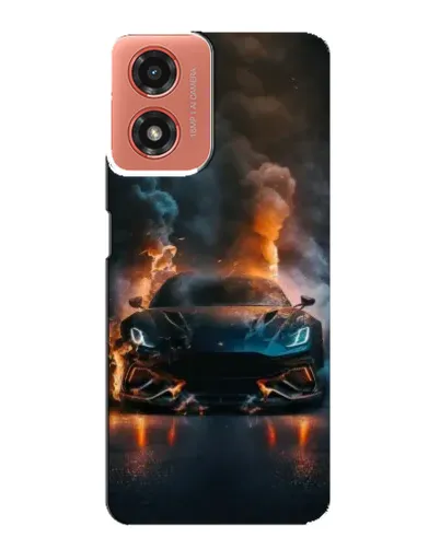 Чехол для Motorola MOTO G04 с картинкой «Lamborghini дымная эстетика»