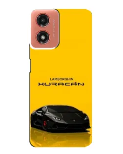 Чехол для Motorola MOTO G04 с картинкой «Lamborghini Huracan черный»