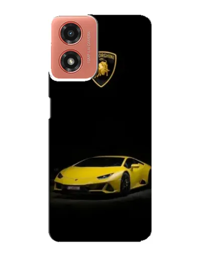 Чехол для Motorola MOTO G04 с картинкой «Lamborghini желтый акцент»