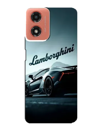 Чехол для Motorola MOTO G04 с картинкой «Классическая надпись Lamborghini»