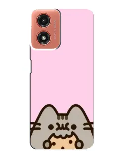 Чехол для Motorola MOTO G04 с картинкой «Pusheen и печенье» Чехол для Motorola MOTO G04 с картинкой «Pusheen и печенье»