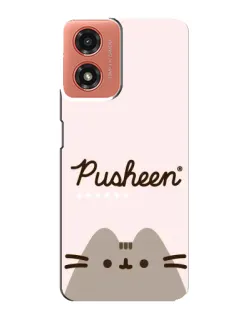 Чохол для Motorola MOTO G04 з картинкою «Pusheen логотип»