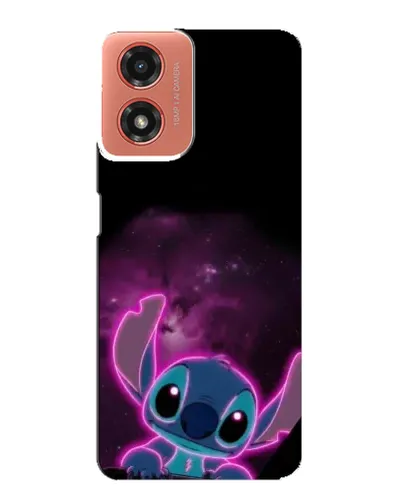 Чехол для Motorola MOTO G04 с картинкой «Неоновый Stitch»