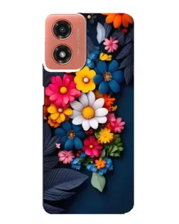 Чехол для Motorola MOTO G04 с картинкой «Цветочная феерия»