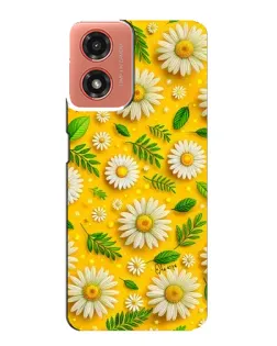 Чехол для Motorola MOTO G04 с картинкой «Ромашковое солнце»