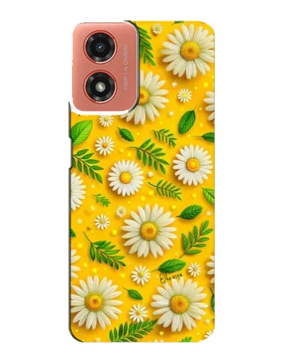 Чехол для Motorola MOTO G04 с картинкой «Ромашковое солнце»