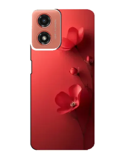 Чехол для Motorola MOTO G04 с картинкой «Маковые соцветия»