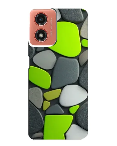 Чехол для Motorola MOTO G04 с картинкой «Яркая неоновая галька»