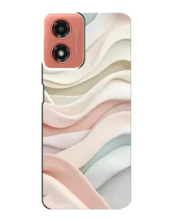 Чехол для Motorola MOTO G04 с картинкой «Пастельные нежные волны»
