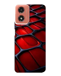 Чехол для Motorola MOTO G04 с картинкой «Красная глянцевая сетка»
