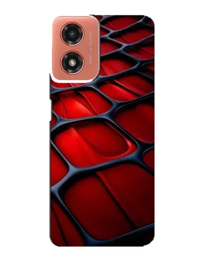 Чехол для Motorola MOTO G04 с картинкой «Красная глянцевая сетка»