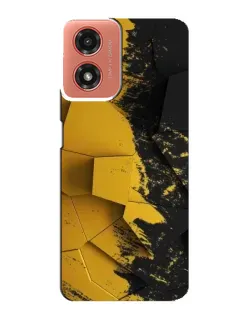 Чехол для Motorola MOTO G04 с картинкой «Золотые осколки геометрии»