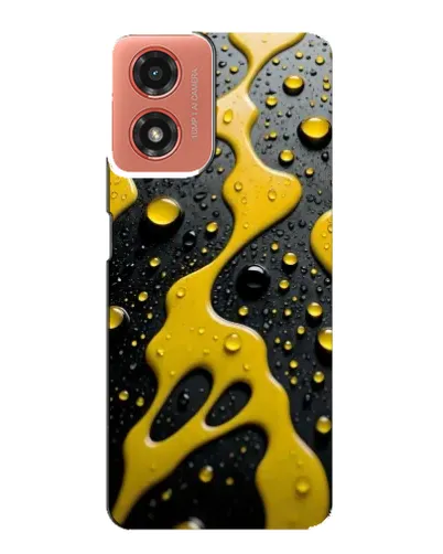 Чехол для Motorola MOTO G04 с картинкой «Жидкое желтое золото»