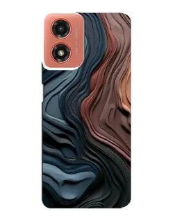 Чехол для Motorola MOTO G04 с картинкой «Цветные волны каньона»
