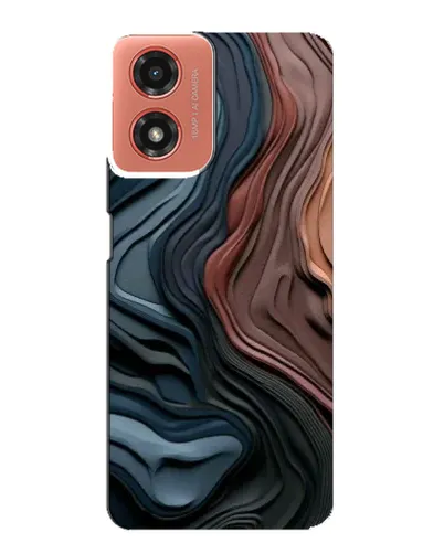 Чехол для Motorola MOTO G04 с картинкой «Цветные волны каньона»