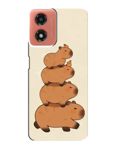 Чехол для Motorola MOTO G04 с картинкой «Башня из капибар»