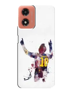 Чохол для Motorola MOTO G04 з картинкою «Акварельний Мессі Барселона»