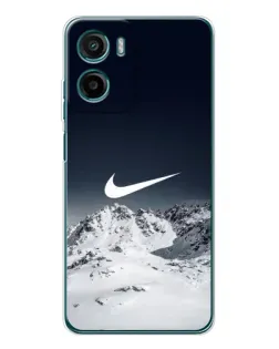 Чехол для Motorola Moto G05 с картинкой «Nike — зимние горы»