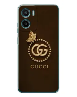 Чехол для Motorola Moto G05 с картинкой «Gucci — золотая бабочка»