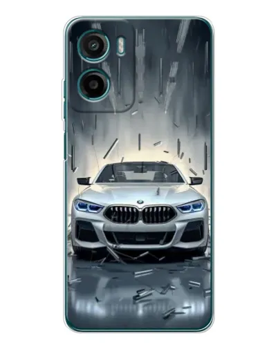 Чехол для Motorola Moto G05 с картинкой «BMW в свете фар»