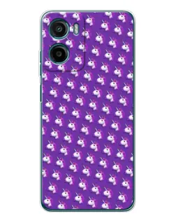 Чехол для Motorola Moto G05 с картинкой «Единороги на фиолетовом»