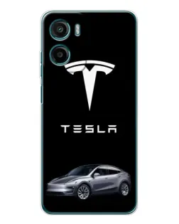 Чехол для Motorola Moto G05 с картинкой «Tesla Model Y»