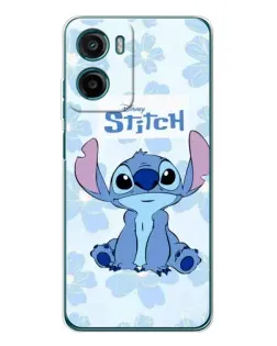 Чехол для Motorola Moto G05 с картинкой «Stitch среди цветов»