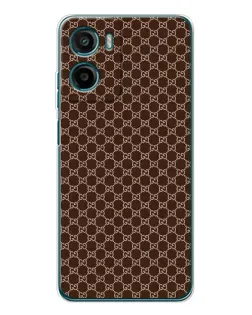 Чехол для Motorola Moto G06 Power с картинкой «Gucci — шоколадная сетка»