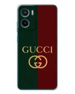 Чехол для Motorola Moto G06 Power с картинкой «Gucci — темно-зеленый градиент»