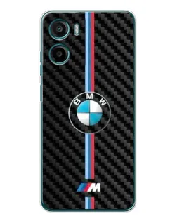 Чехол для Motorola Moto G06 Power с картинкой «Эмблема BMW и карбон»