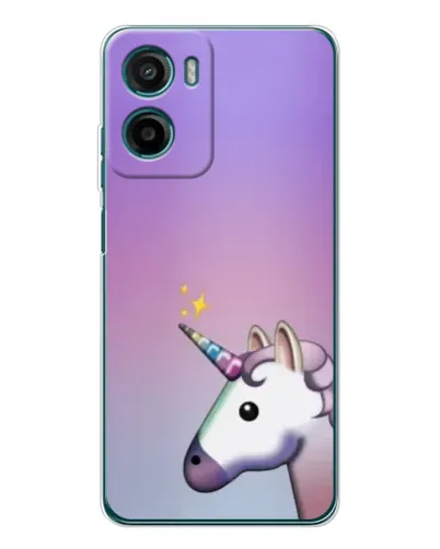 Чехол для Motorola Moto G06 Power с картинкой «Единорог градиент»
