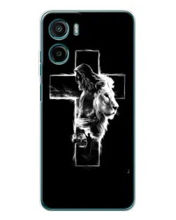 Чохол для Motorola Moto G06 Power з картинкою «Сяючий хрест Jesus»