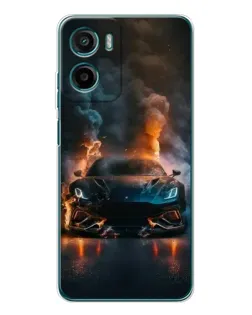Чехол для Motorola Moto G06 Power с картинкой «Lamborghini дымная эстетика»