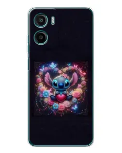 Чехол для Motorola Moto G06 Power с картинкой «Stitch в цветах» Чехол для Motorola Moto G06 Power с картинкой «Stitch в цветах»