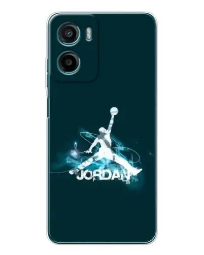 Чехол для Motorola Moto G06 с картинкой «Jordan Blue Fire»
