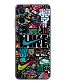 Чохол для Motorola Moto G06 з картинкою «Яскравий колаж Nike»