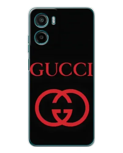Чохол для Motorola Moto G06 з картинкою «Gucci — червоний логотип»