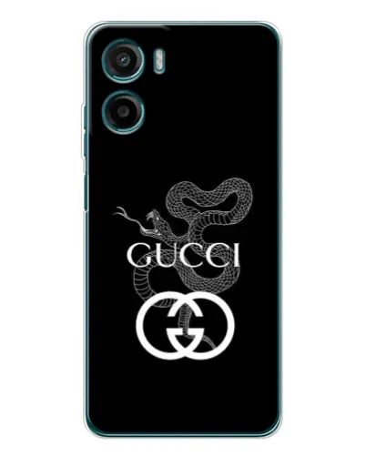 Чохол для Motorola Moto G06 з картинкою «Gucci — срібна змія»