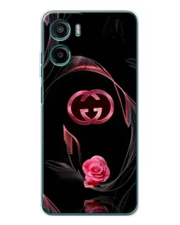 Чохол для Motorola Moto G06 з картинкою «Gucci — неонова троянда»
