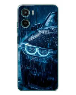 Чехол для Motorola Moto G06 с картинкой «BMW под дождем»