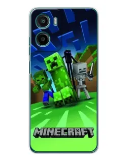 Чехол для Motorola Moto G06 с картинкой «Команда героев игры»