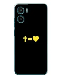 Чехол для Motorola Moto G06 с картинкой «Сердце и Крест»