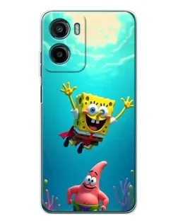 Чохол для Motorola Moto G06 з картинкою «Спанч Боб під водою»
