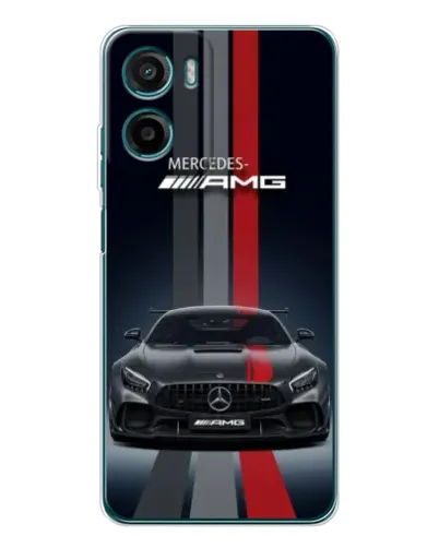 Чехол для Motorola Moto G06 с картинкой «Mercedes — белый карбон»