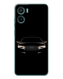 Чехол для Motorola Moto G06 с картинкой «Audi — ночной контур»